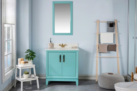 Set mobilier de baie (2 piese), jussara, michigan 30, turcoaz