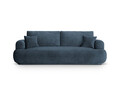Canapea extensibila 3 locuri, Ella-193, Micadoni Home, 253x108x94 cm, tesatura structurata chenille, albastru inchis