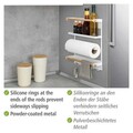 Suport multifunctional pentru bucatarie, Wenko, Magna, 33 x 8 x 34 cm, metal/bambus, alb/egru