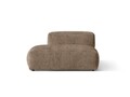 Modul stanga pentru canapea, 2 locuri, Martina-212, Micadoni Home, 133x106x75 cm, velur, maro ghinda
