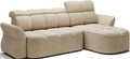 Coltar extensibil dreapta 3 locuri ELTAP, Beneth, 301x185x115 cm, lemn/poliester, bej inchis