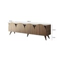 Comoda TV, Neostill, Mesta, 180x50x35 cm, Cadru: PAL MELAMINAT 100%., Maro