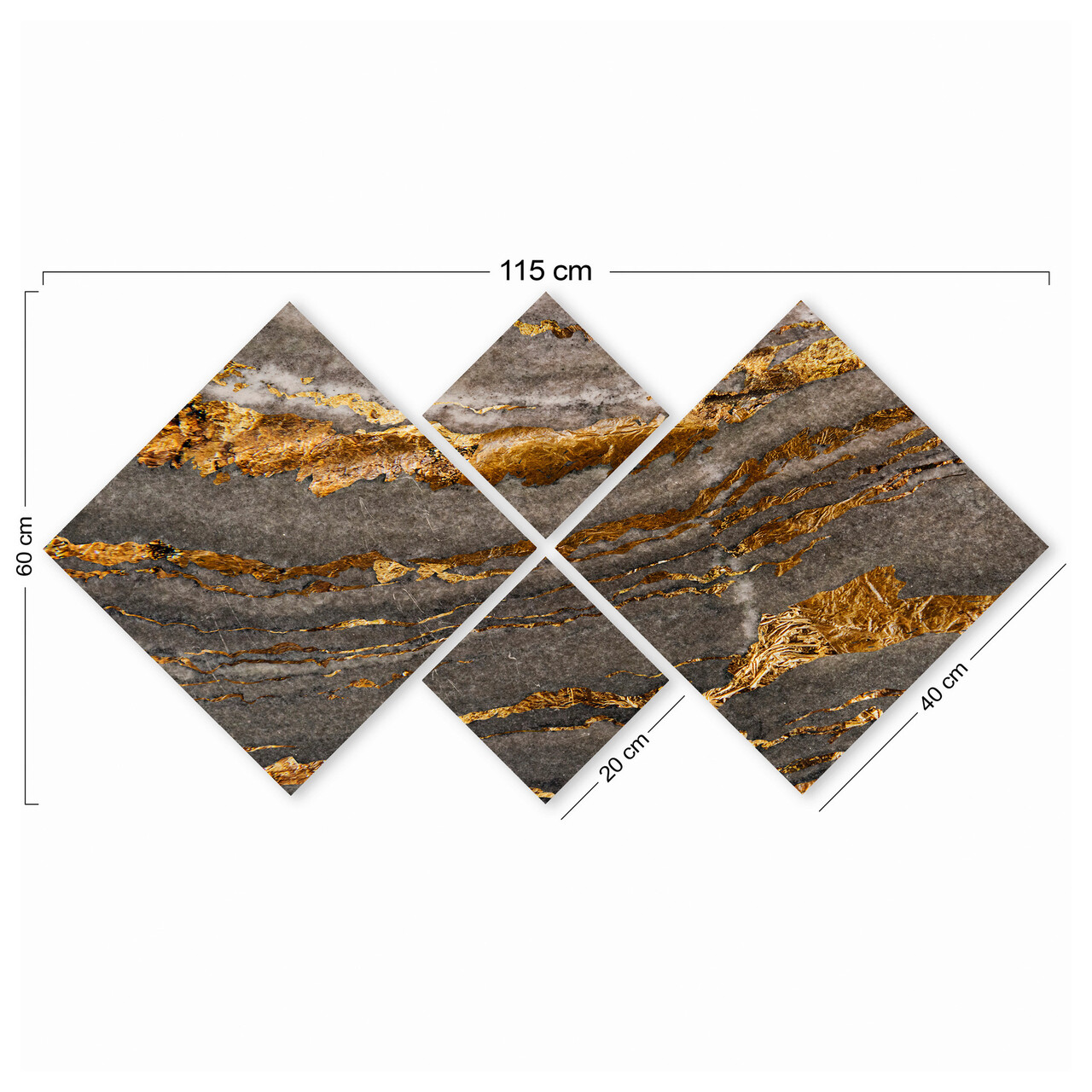 Set 4 tablouri decorative, 4MDF2524484, MDF, Imprimat UV, Multicolor