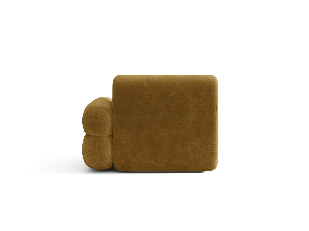Modul canapea dreapta 1 loc, Neo, Micadoni Home, 110x100x83 cm, tesatura Chenille, galben mustar — imaginea 4
