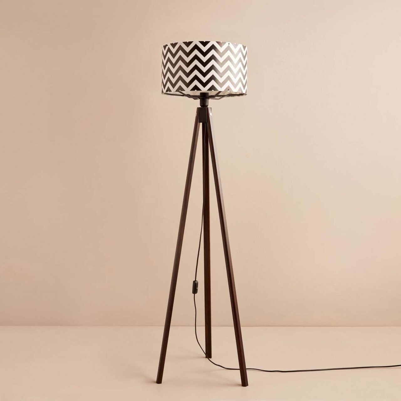 Lampadar, L'essentiel Maison, 780SGN3510, Alb/Negru