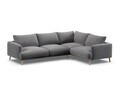 Coltar dreapta 4 locuri, Naomi, Micadoni Home, 280x195x75 cm, catifea, gri