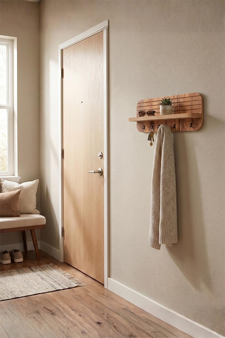 Raft de perete, Hanah Home, Artmtkwll9-Oak, MDF, Stejar — imaginea 2