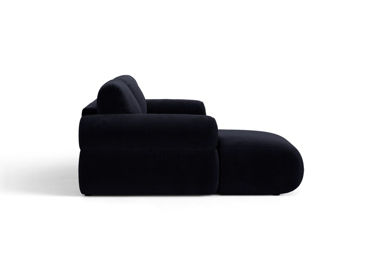 Coltar dreapta 4 locuri, Ophelia, Micadoni Home, 236x164x84 cm, catifea, albastru regal — imaginea 3