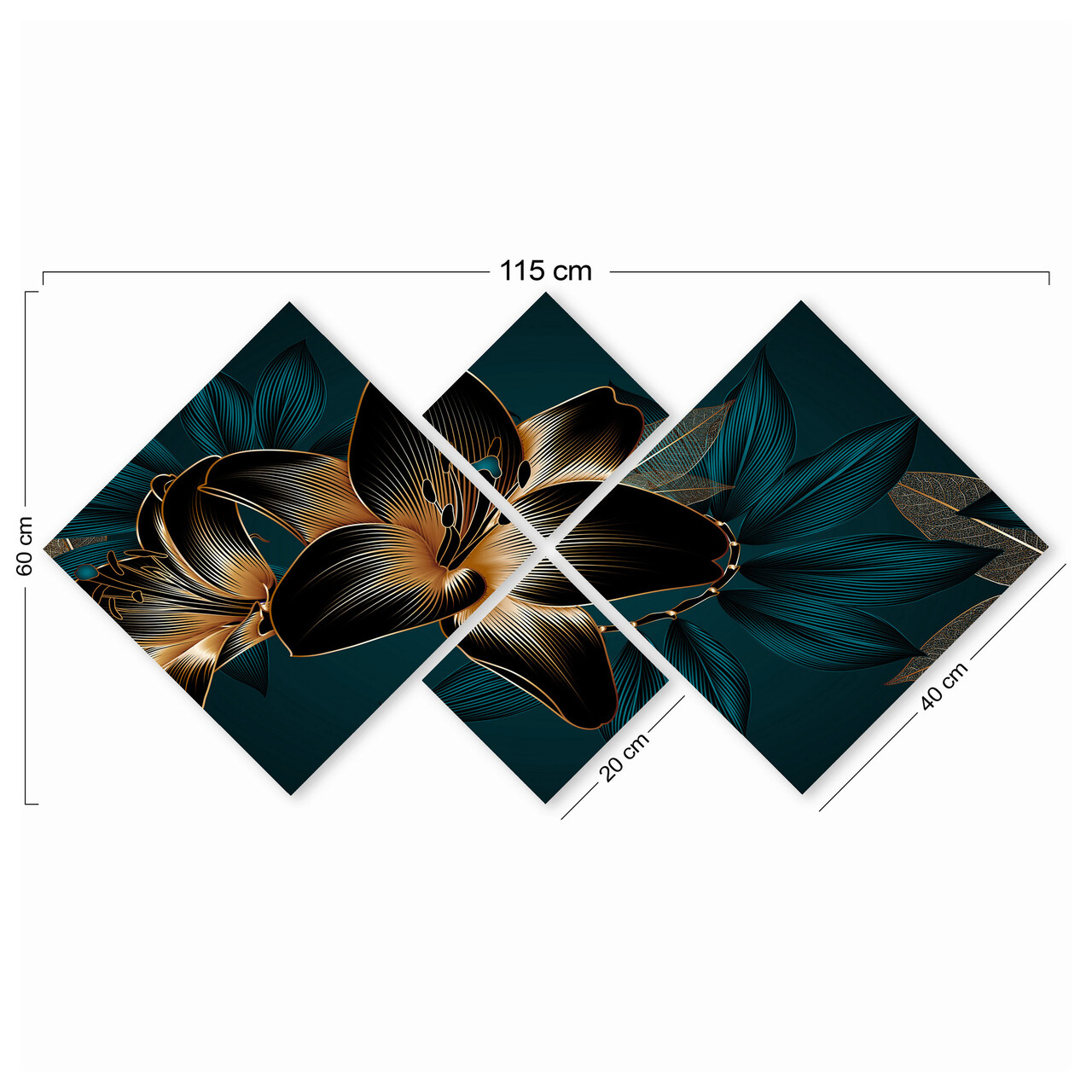 Set 4 tablouri decorative, 4MDF1814904113, MDF, Imprimat UV, Multicolor - 2 | YEO
