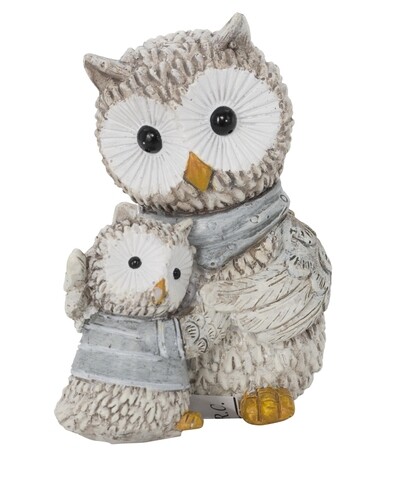 Decoratiune owl ken, mauro ferretti, 7x4.5x7.5 cm, polirasina, multicolor