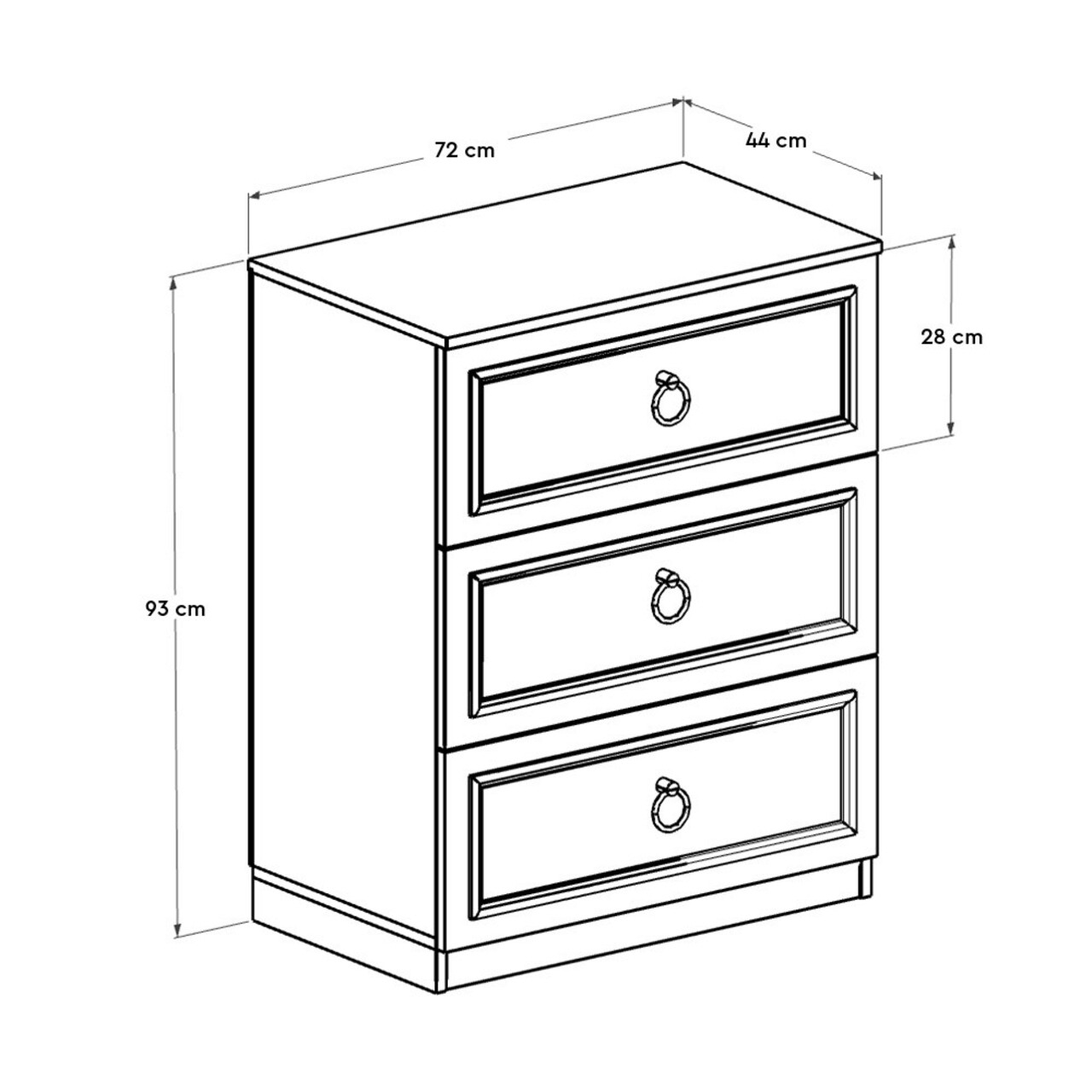 Dulap, Adore, SFN-1303-BB-1, 72x93x44 Cm, PAL, Alb