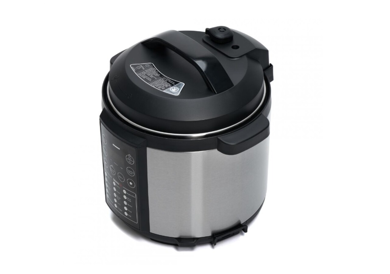 Oala electrica sub presiune Alacarte 6IX, Heinner, 1000W, 3.8L, 15 programe, negru/argintiu