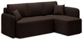 Coltar extensibil dreapta 3 locuri ELTAP, Hadson, 206x150x89 cm, lemn/poliester, maro inchis