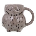 Cana, Owl, Creaciones Meng, 13x10x9 cm, ceramica, gri