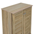 Pantofar cu 2 usi Santi, Pakoworld, 10 perechi pantofi, 60x34.5x91.5 cm, PAL melaminat, sonoma