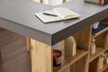 Birou, Nordure, Vesper, 130x72x120 cm, PAL, Antracit / Pin Atlantic