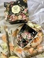 Cana Vintage Flowers, Duo, 390 ml, portelan, negru