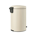 Cos de gunoi cu pedala, Brabantia, NewIcon, 20 L, 38x29x46.7 cm, otel, bej