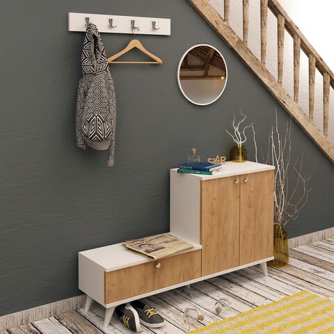Pantofar, mod design, fİjel, stejar / alb