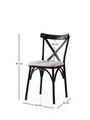 Set scaune 2 piese, Nmobb, Ekol, Negru / Crem