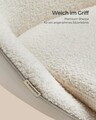 Scaun de birou, Songmics, 56x60x83.3-93.3 cm, 110 kg, sherpa, gri dove