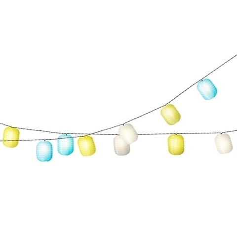 Ghirlanda luminoasa cu 10 LED-uri, Lumineo, 450 cm, galben/albastru