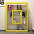 Corp biblioteca, Hommy Craft, Orkide, 108.4x140x21.8 cm, Alb / Galben