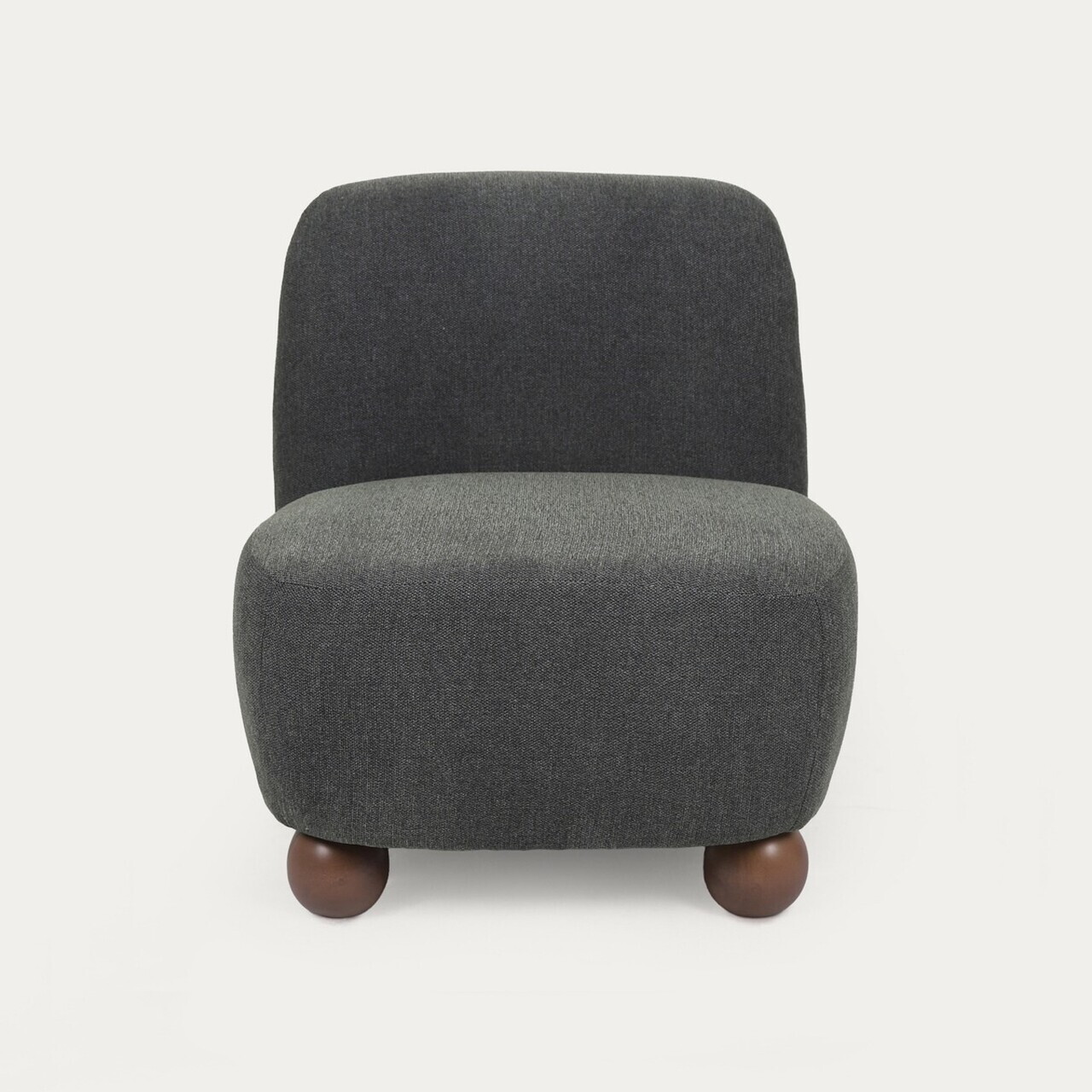 Fotoliu Norello, Homla, 77x66x77 cm, MDF/poliester, gri inchis/maro — imaginea 3