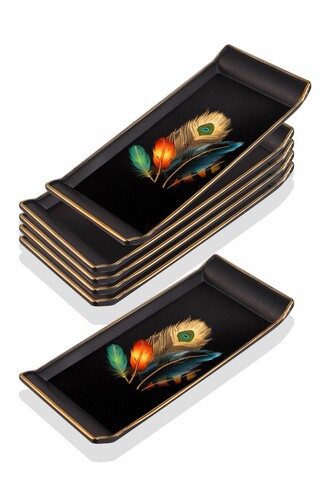 Set 6 platouri C-DD03-X6, Rowe, 30x13x3 cm, plastic