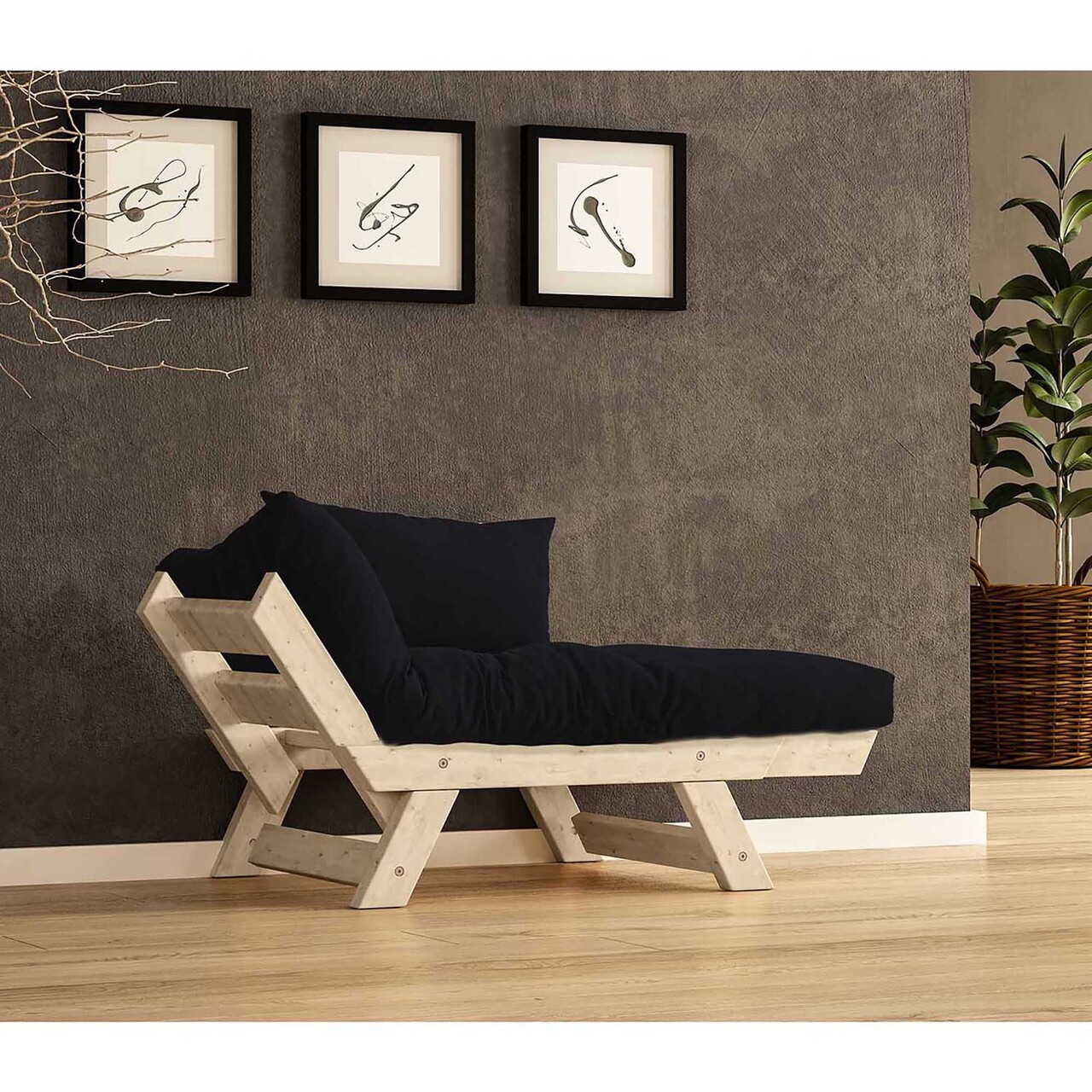 Fotoliu de gradina, Hanah Home, CPT8149-140, Natural/Negru - view 2