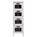 Comoda cu 4 sertare One, Creaciones Meng, 26x32x81 cm, lemn de paulownia