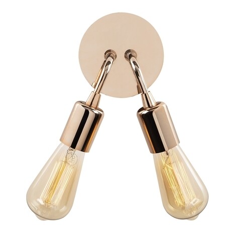 Aplica de perete Dart, Homemania, 2 x E27, 100W, cupru