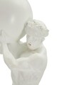 Statueta / figurina decorativa Atlas, Mauro Ferretti, 18x12.5x50 cm, polirasina, alb