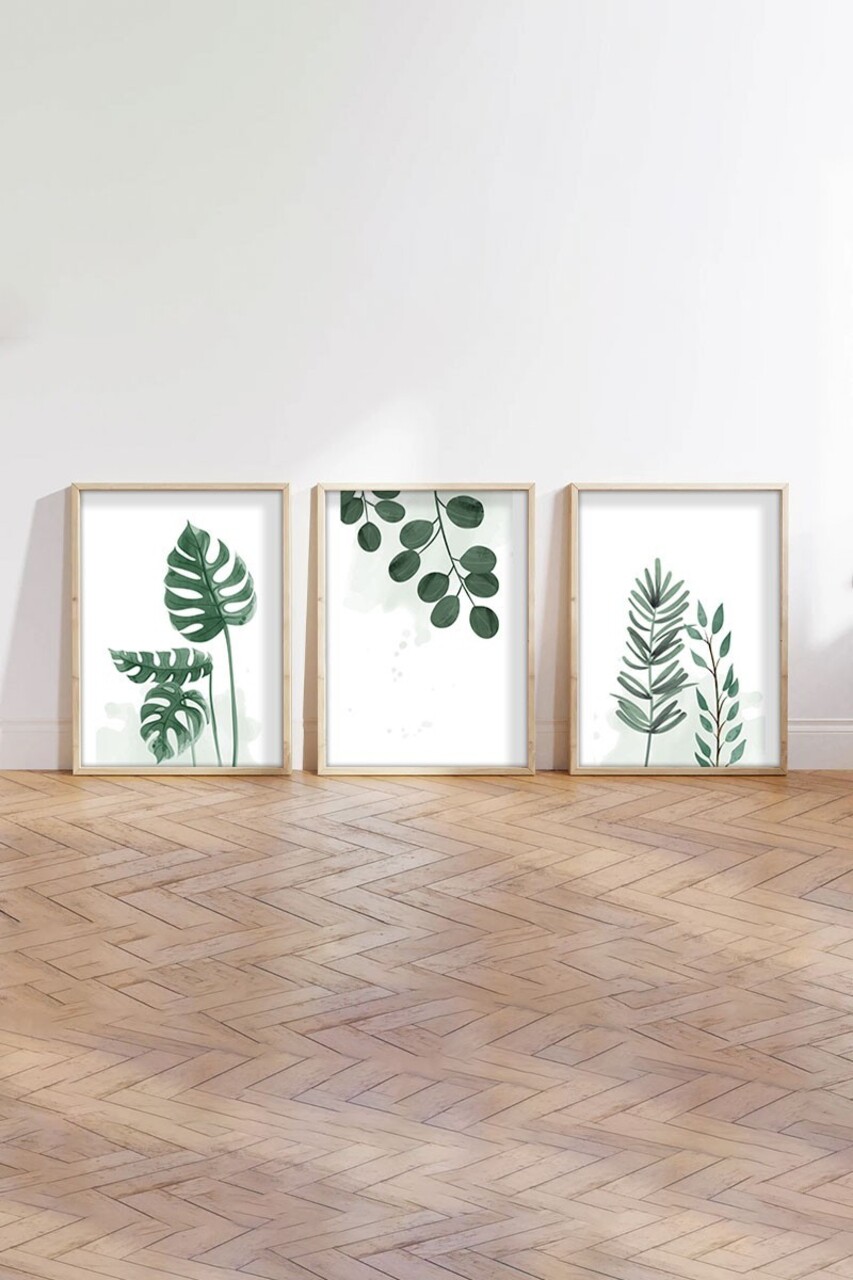 Set 3 tablouri decorative, Huhu193, Cadru: 100% LEMN MASIV (Grosime: 2,5 cm), Multicolor - view 4