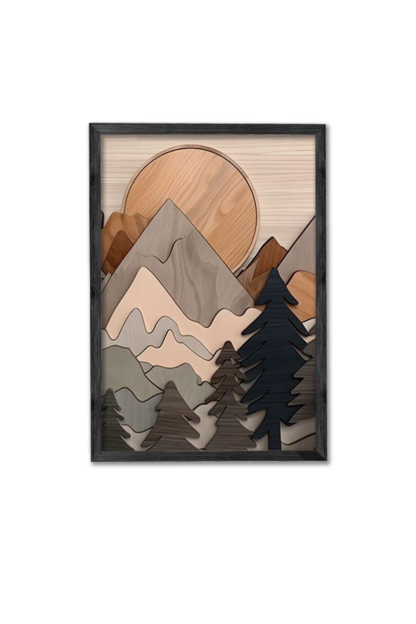 Set 3 tablouri decorative, Ersy3Syhcrv61, MDF, Multicolor - view 3