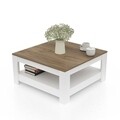 Masuta de cafea Grado, Minima, 89,6x89,6x46,2 cm, aluna/alb