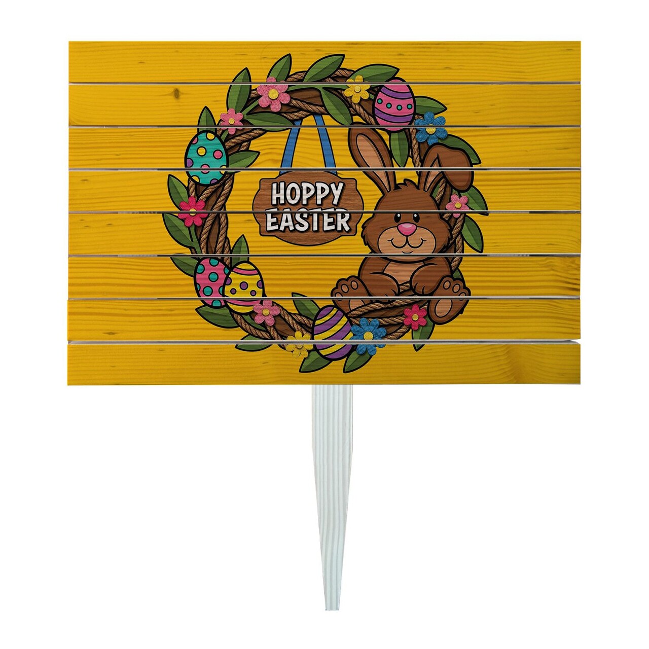 Semn de curte, Easter Hanging Sign, 58x38 cm, Multicolor - imagine 3
