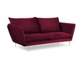 Canapea, Verveine, Mazzini Sofas, 3 locuri, 212x95x96 cm, catifea, rosu