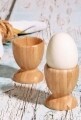 Set 2 suporturi pentru oua, Kosova, Brown, bambus, 6x6x7 cm