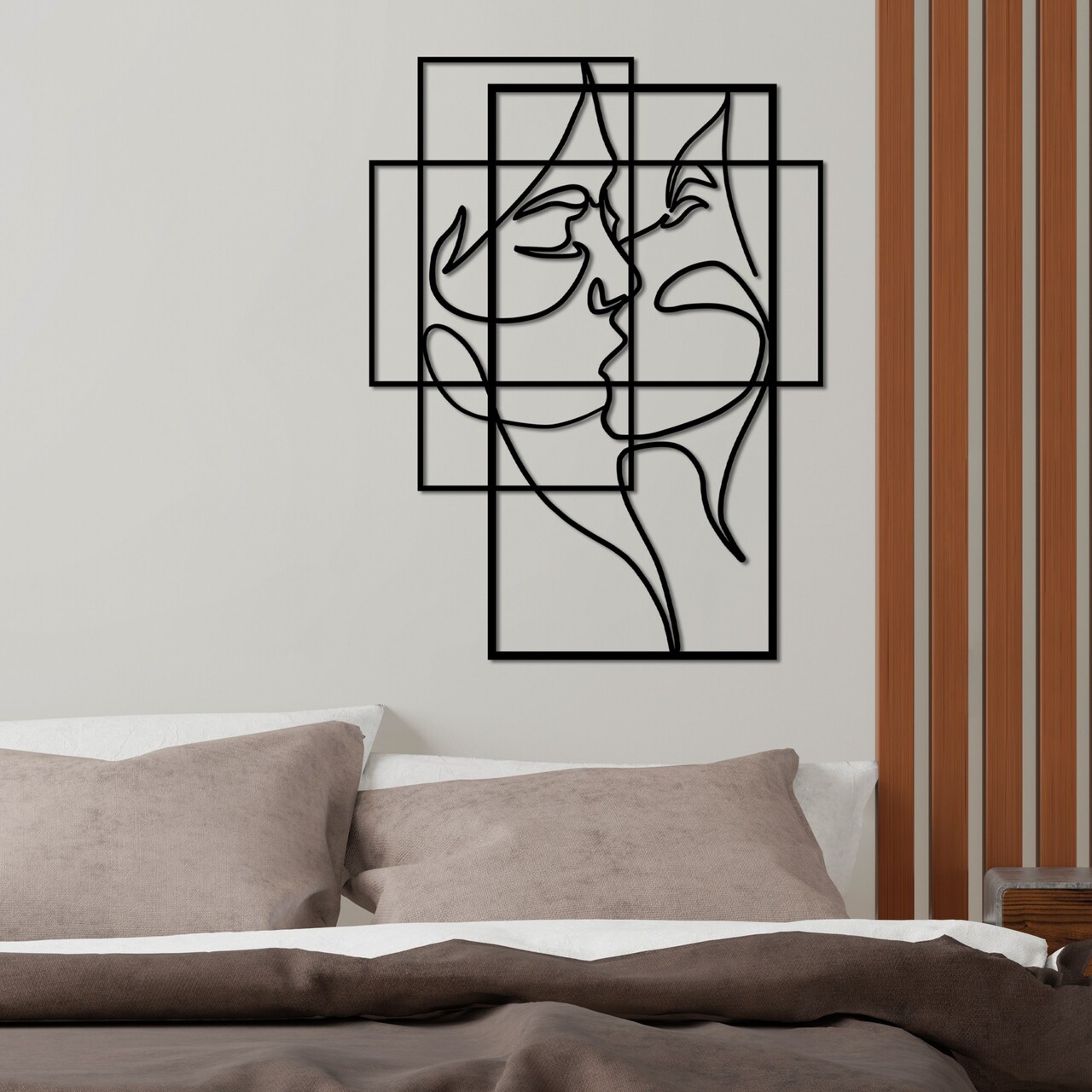 Decoratiune de perete, Love, Dimensiune: 70 x 52 cm, Negru - view 2