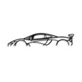 Decoratiune de perete, Mclaren P1 Silhouette, Metal, Dimensiune: 68 x 14 cm, Negru