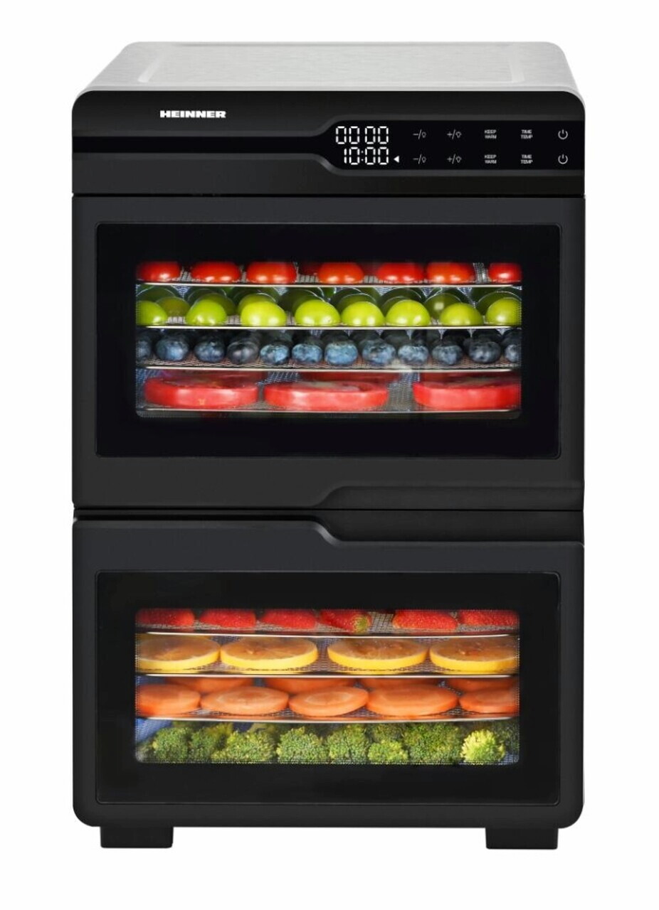 Deshidrator fructe si legume DualDry Pro, Heinner, 1000-1200W, argintiu/negru - view 4