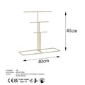 Suport pentru bijuterii, TK-006, 40x41x15 cm, Metal, Auriu