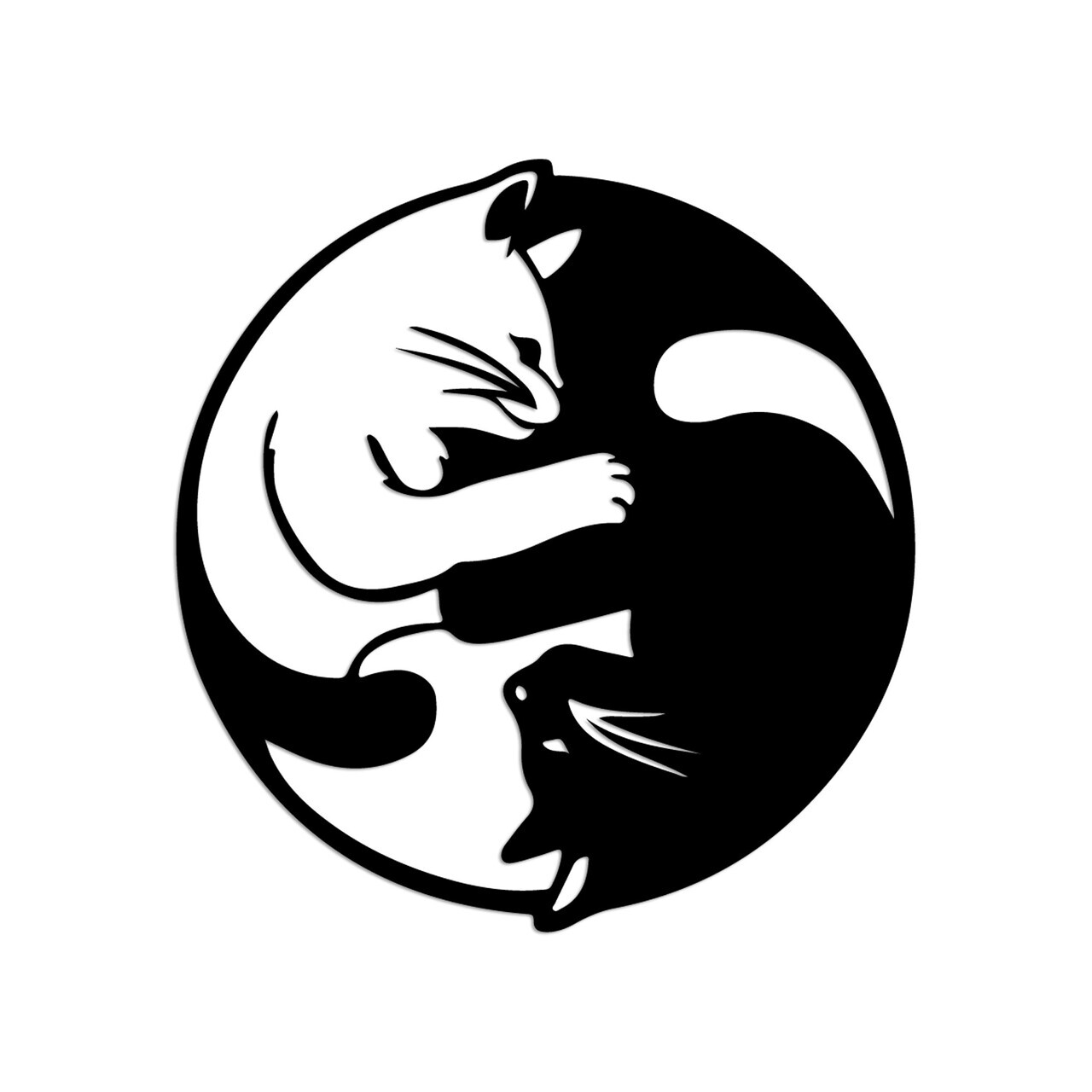Decoratiune de perete, Cat 1, Dimensiuni: 54 x 56 cm, Negru — imaginea 4