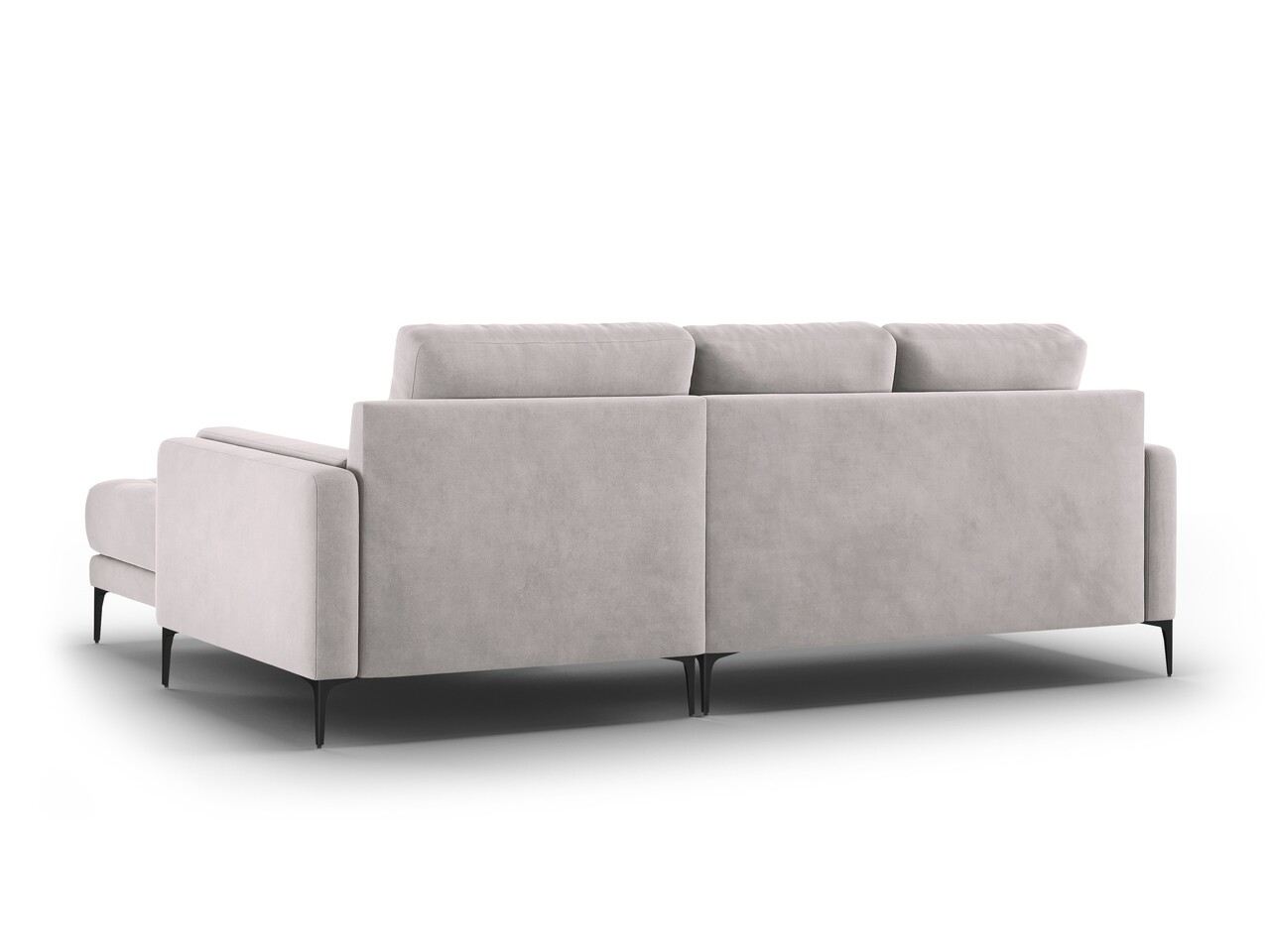 Coltar Dreapta, Orrino, Mazzini Sofas, 4 Locuri, 242x164x82 Cm, Catifea, Argintiu