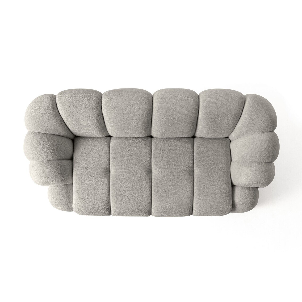 Canapea 2 locuri, Atelier del Sofa, 752EST2506, Lemn de carpen/PAL melaminat, Gri - view 5