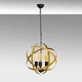 Lustra, Opviq, 892OPV1516, Metal, Aur/Negru