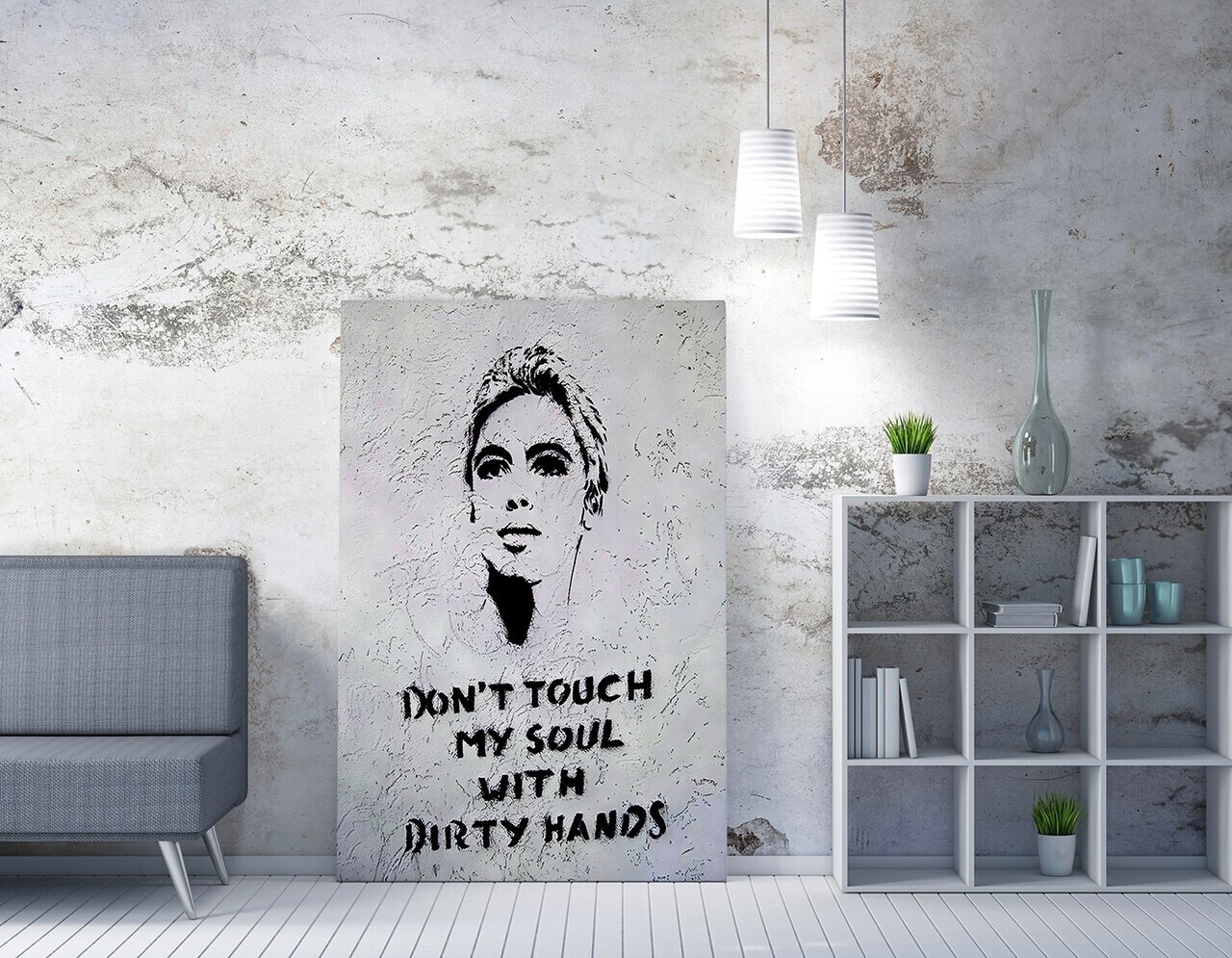 Tablou decorativ, WY352 (50 x 70), Amestec bumbac, Canvas imprimat, Multicolor — imaginea 2