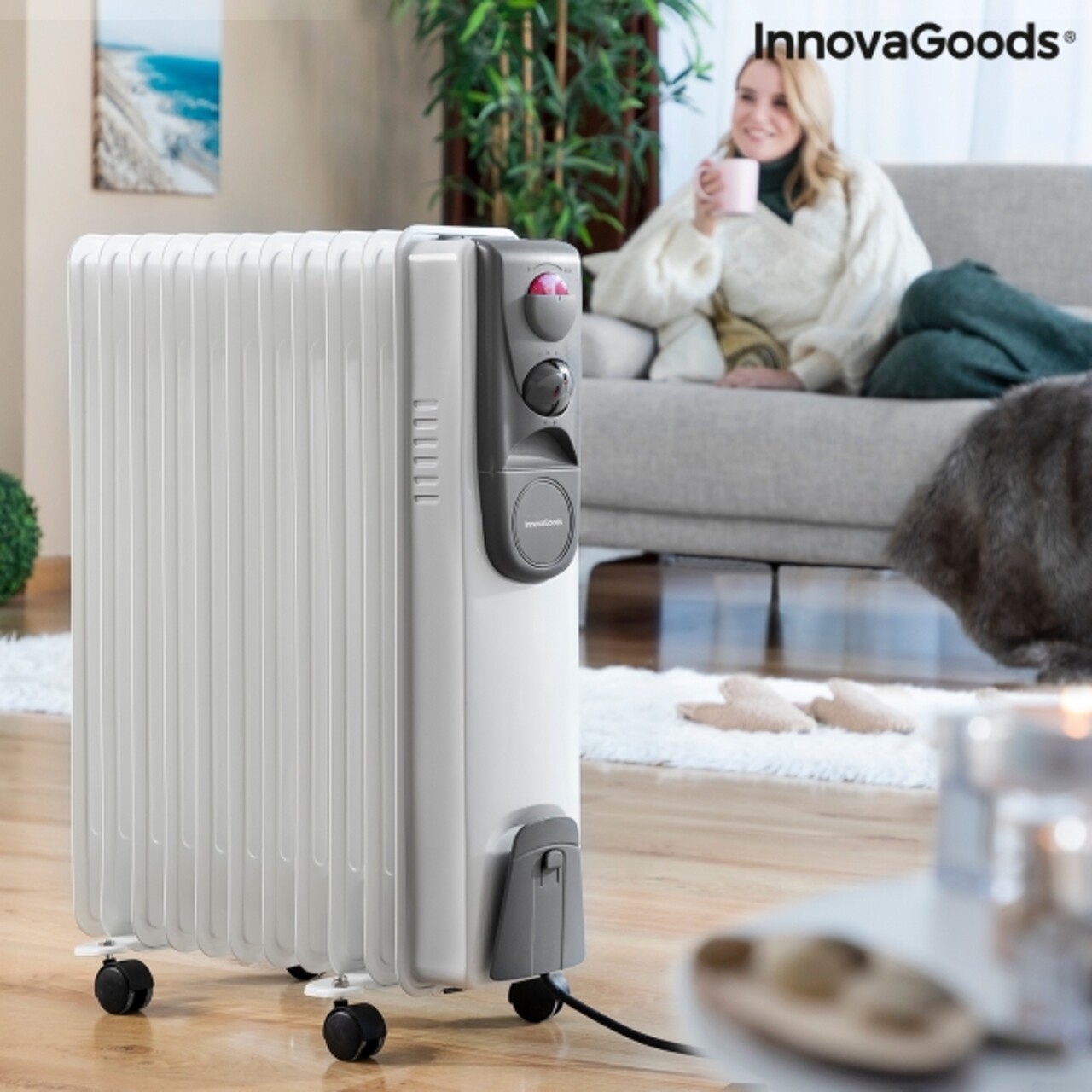 Radiator cu ulei Oileven InnovaGoods, 11 elementi de incalzire, 2500 W ...