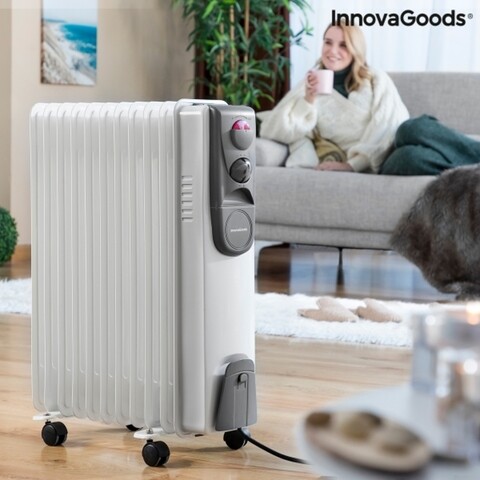 Radiator cu ulei Oileven InnovaGoods, 11 elementi de incalzire, 2500 W, 48×23.5×61.5 cm